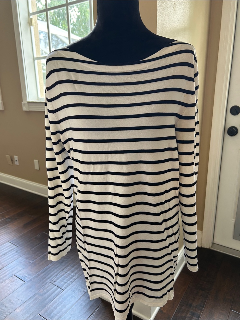 Ralph Lauren Black & White Striped Long-Sleeve Tee